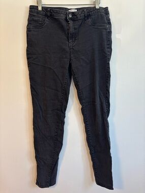 Jacqueline de yong dark wash black denim skinny jeans size XL